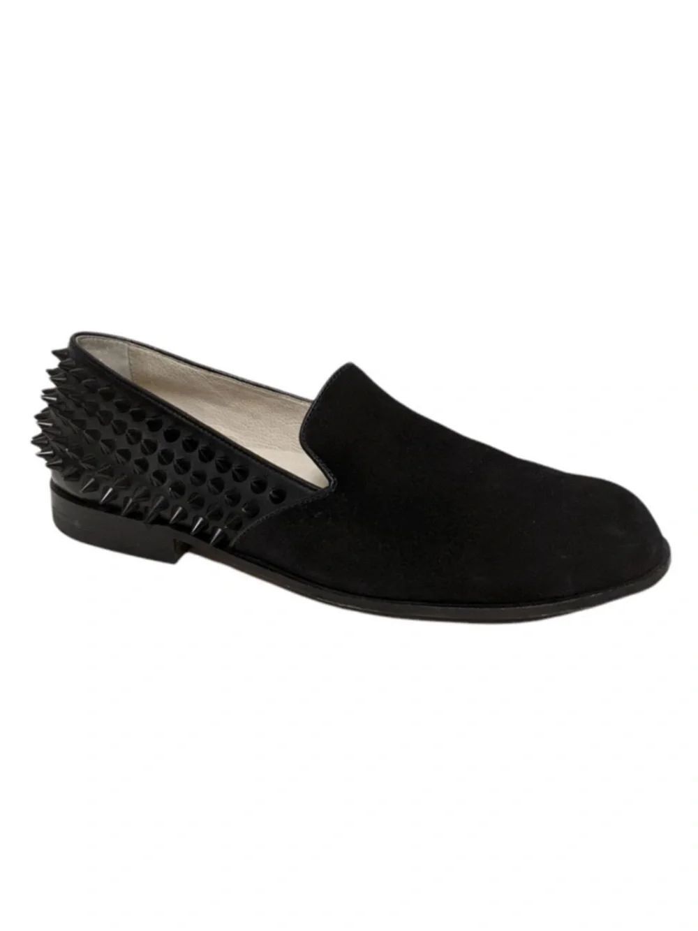 OTABO Men's Suede Leather Studded Loafers 10
